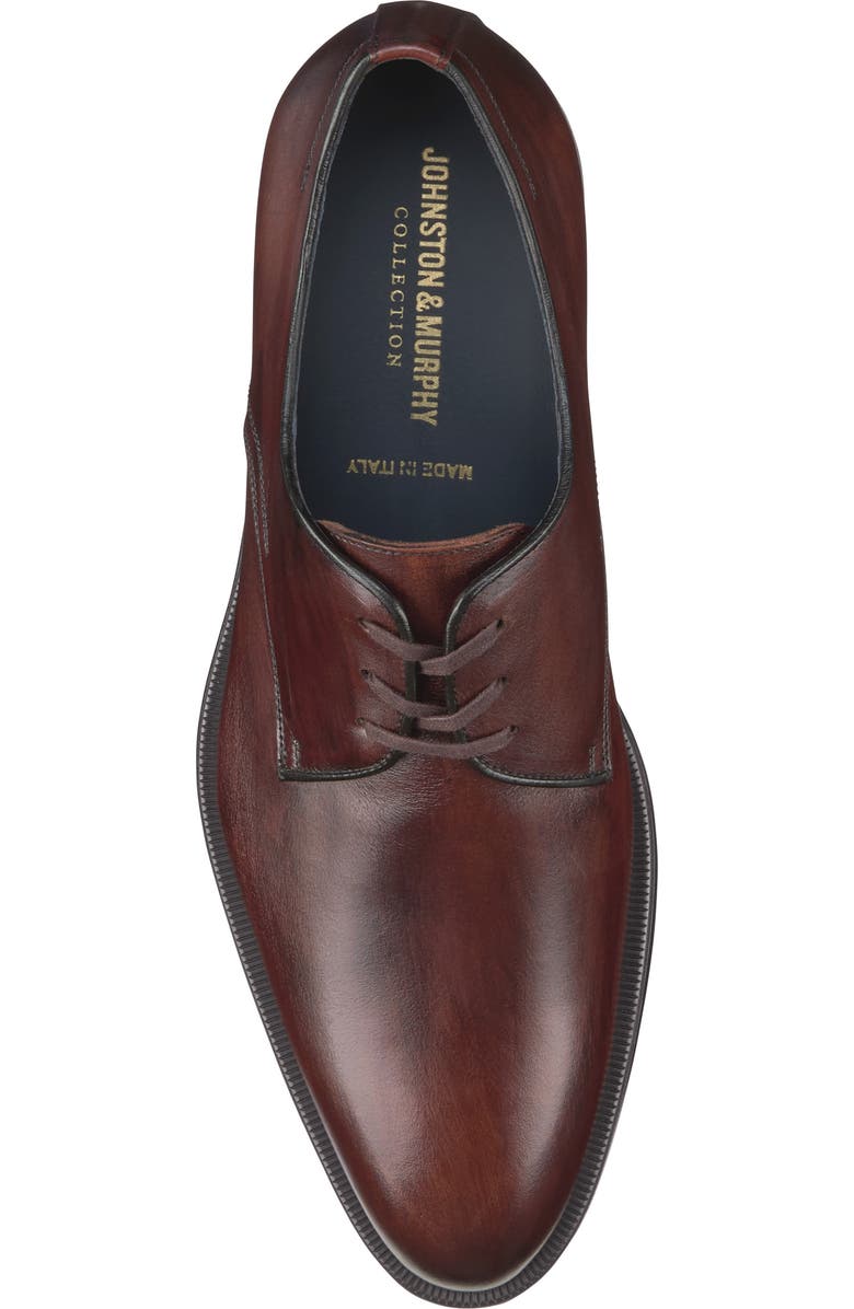 Johnston & Murphy Flynch Plain Toe Derby, Alternate, color, Mahogany Italian Calfskin