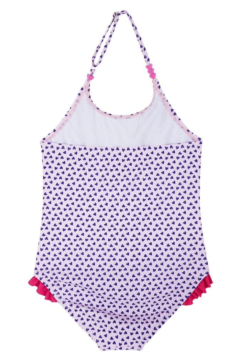 Kids' Flamingo Ruffle One-Piece Swimsuit, Alternate, color, PINK FLAMINGO