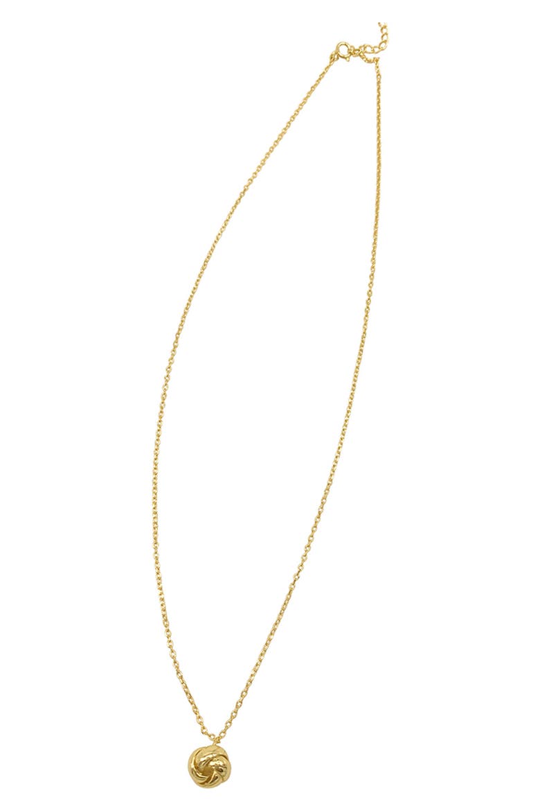 14K Gold Plated Twisted Knot Pendant Necklace, Alternate, color, YELLOW