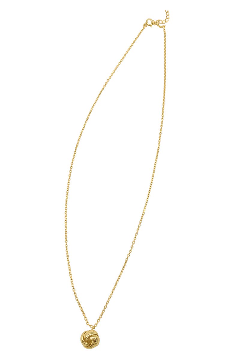 Adornia 14K Gold Plated Twisted Knot Pendant Necklace, Alternate, color, 