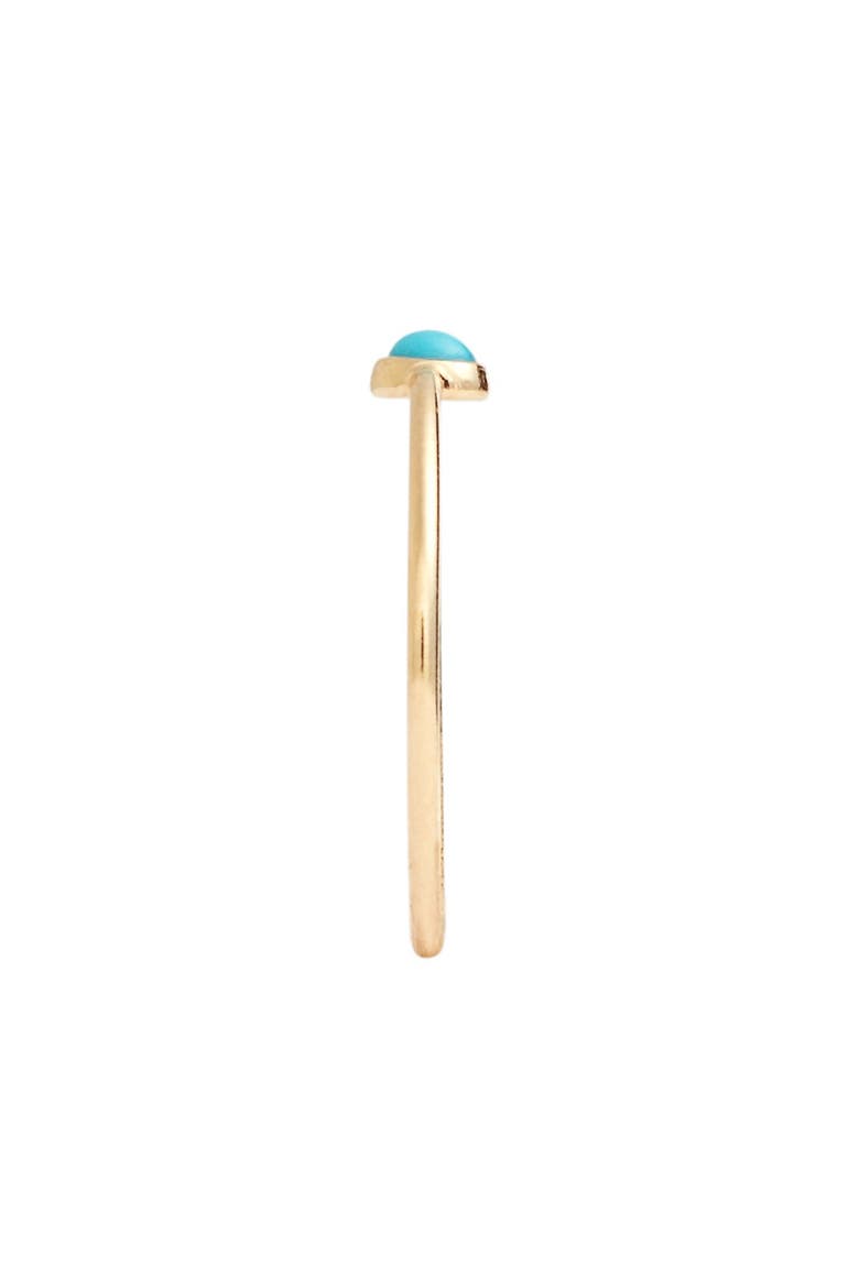 14K Gold Bezel Birthstone Stacking Ring, Alternate, color, YELLOW GOLD / TURQUOISE