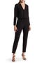 Split Neck Long Sleeve Jumpsuit