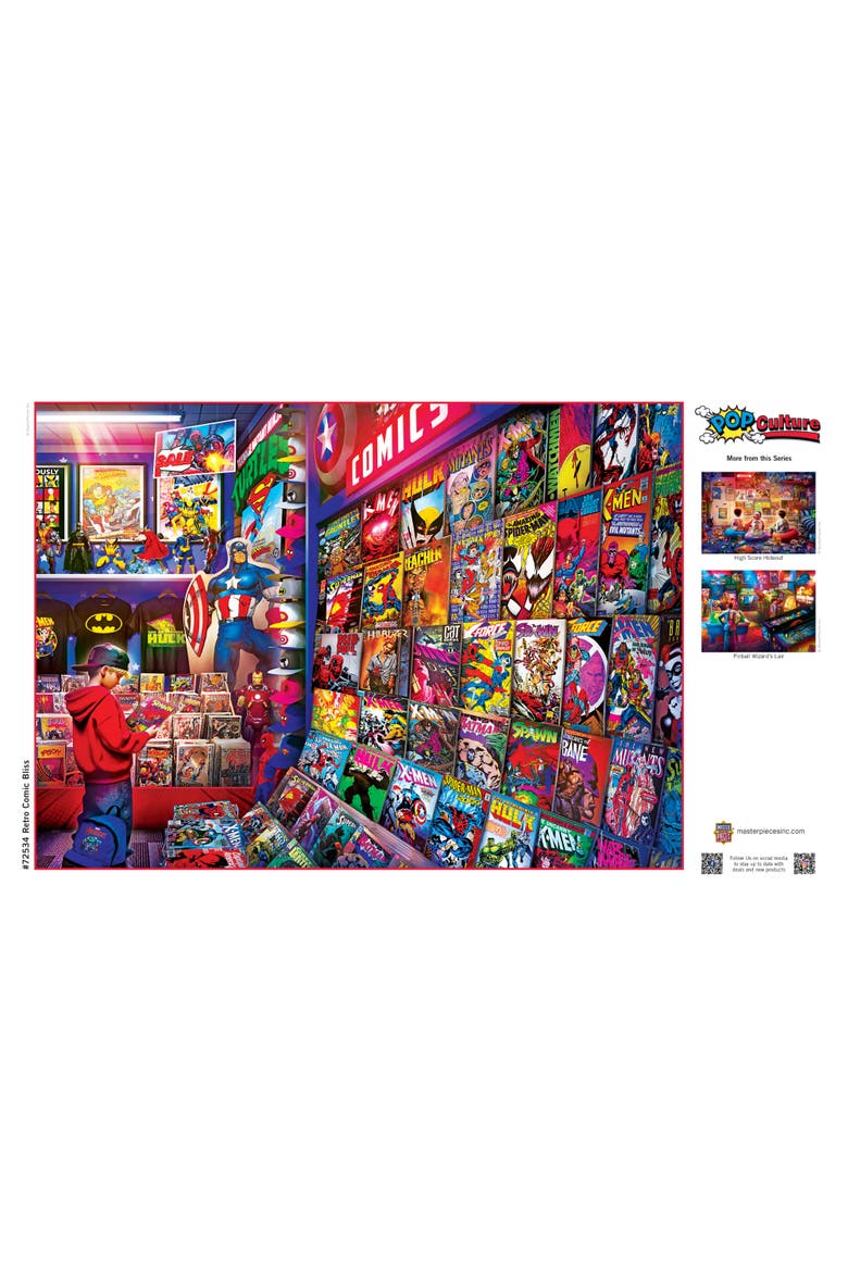Retro Comic Bliss 1000 Piece Puzzle, Alternate, color, Multicolor