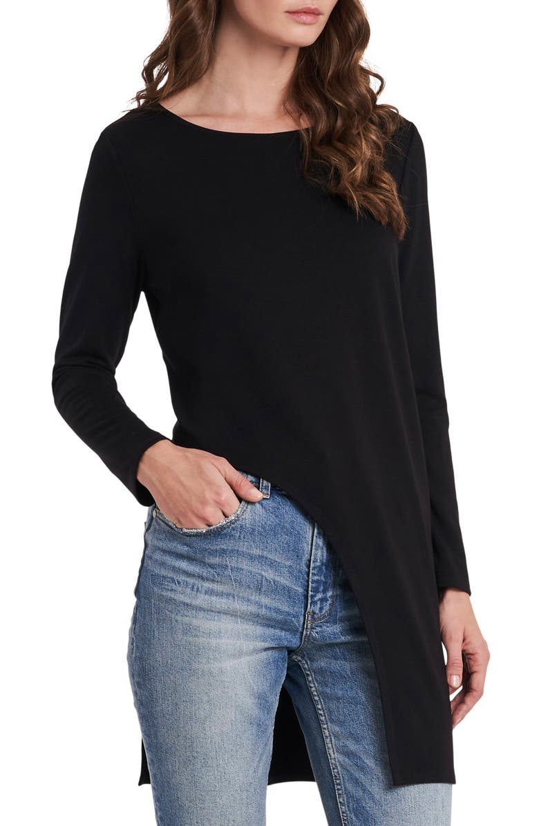 Vince Camuto High/Low Cutout Long Sleeve Tunic, Main, color, 