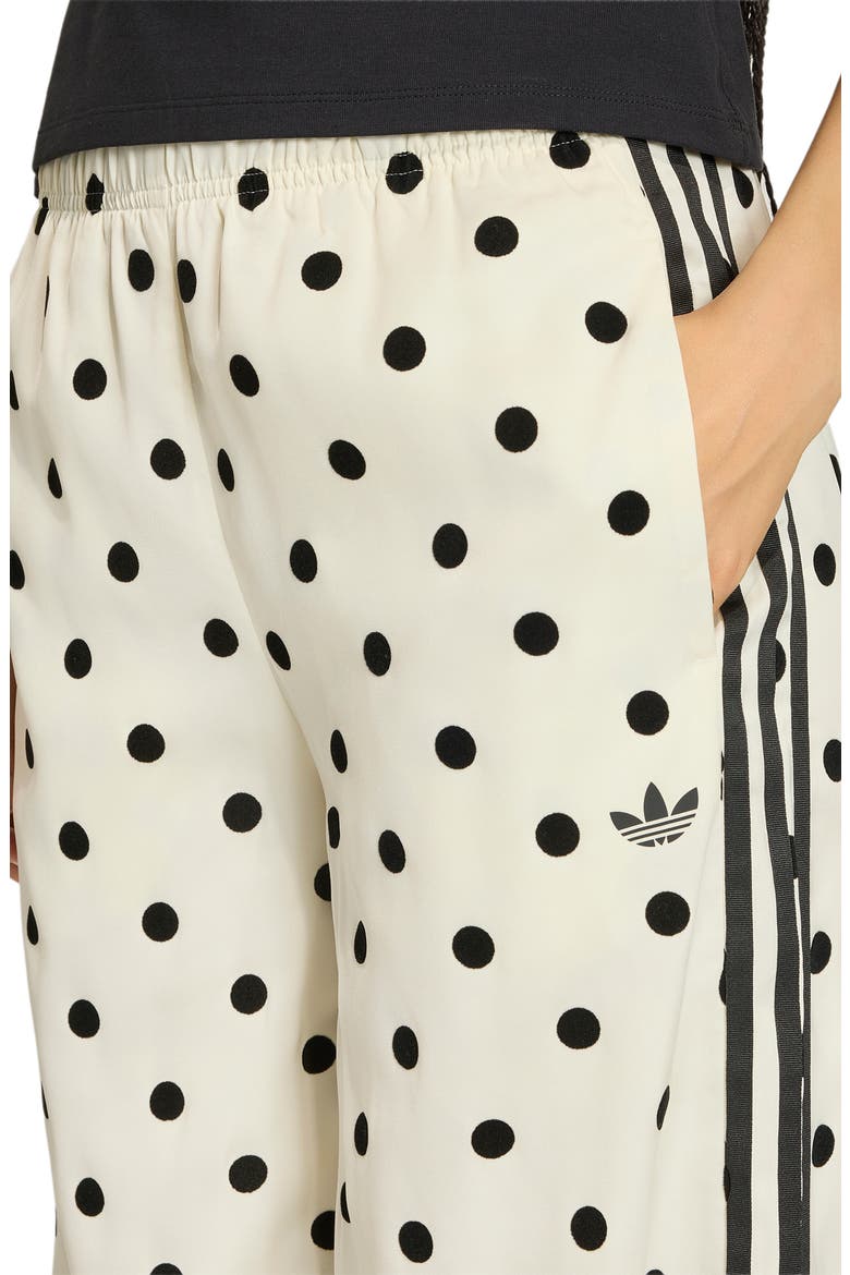 Firebird Polka Dot Wide Leg Track Pants, Alternate, color, OFF WHITE