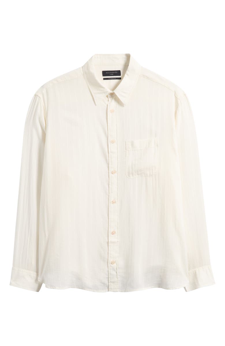 AllSaints Carlyle Oversize Button-Up Shirt, Alternate, color, Ivory White