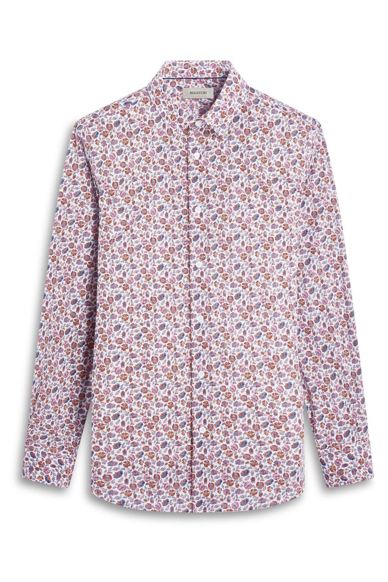 Julian Shaped Fit Floral Stretch Cotton Button-Up Shirt, Alternate, color, JAFFA