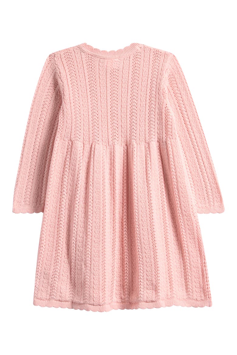 Pointelle Sweater Dress, Alternate, color, PINK