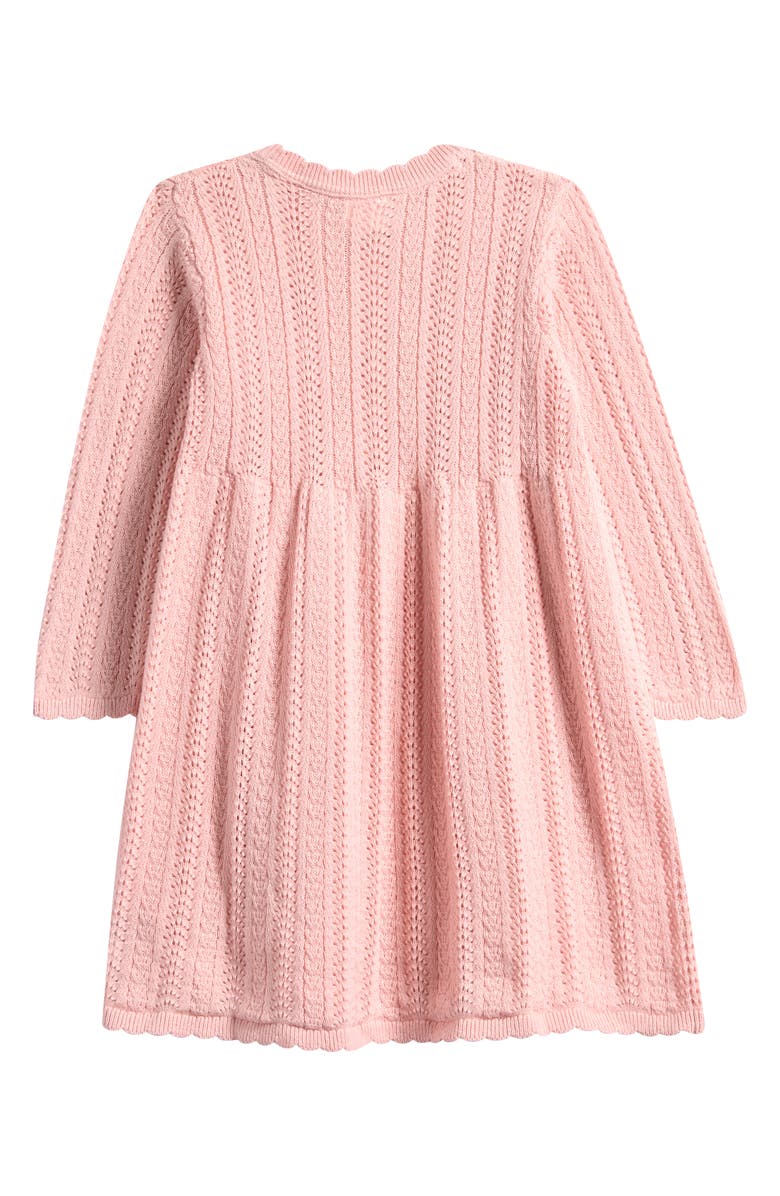 NEXT Pointelle Sweater Dress, Alternate, color, Pink