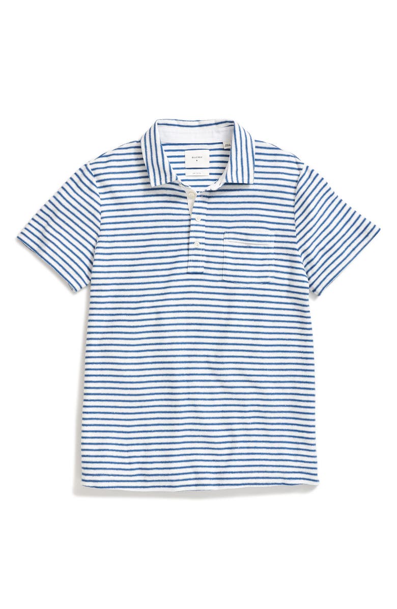Billy Reid Reverse Stripe Hemp & Cotton Polo, Main, color,
