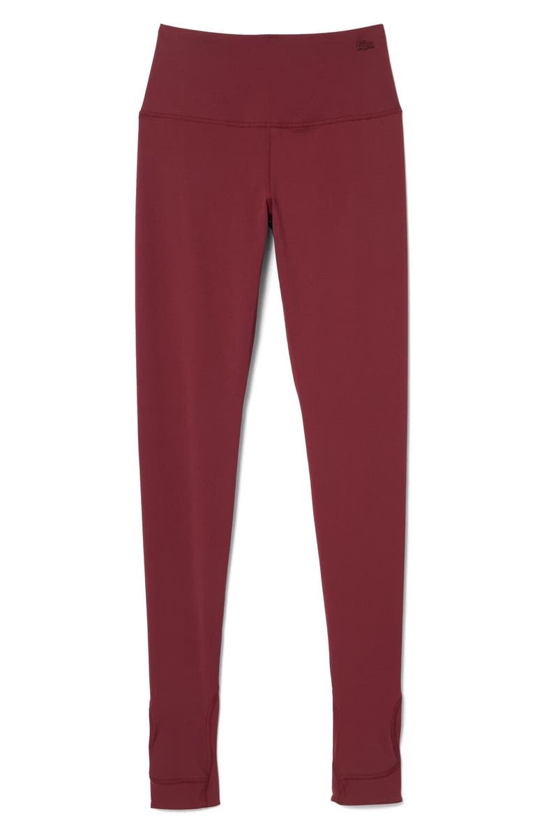 Lacoste Sport Leggings, Alternate, color, Zinfandel