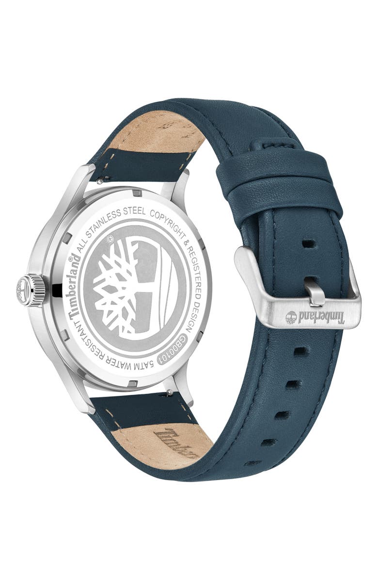 Timberland Leather Strap Watch, 45mm, Alternate, color, 