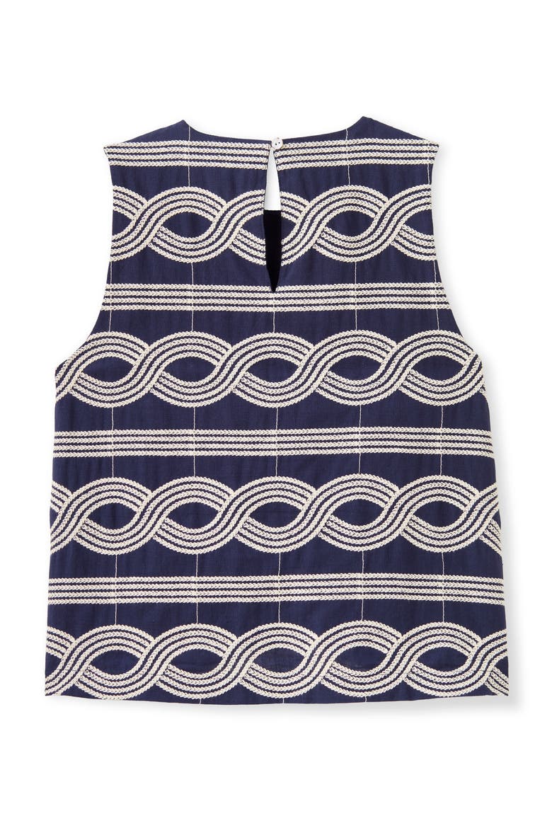 Celeste Embroidered Tank, Alternate, color, Midnight Blue