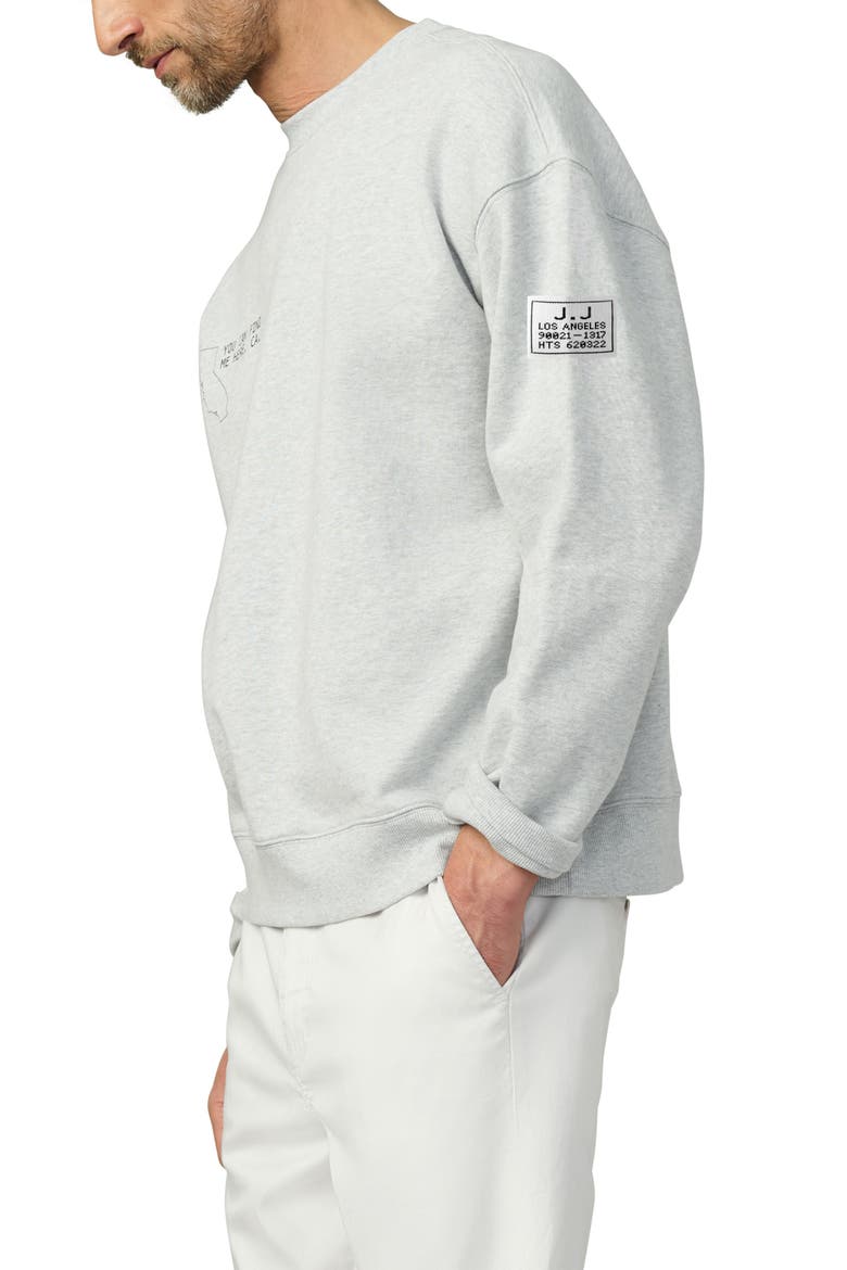 Relaxed Crewneck Graphic Sweatshirt, Alternate, color, LIGHT HEATHER GREY