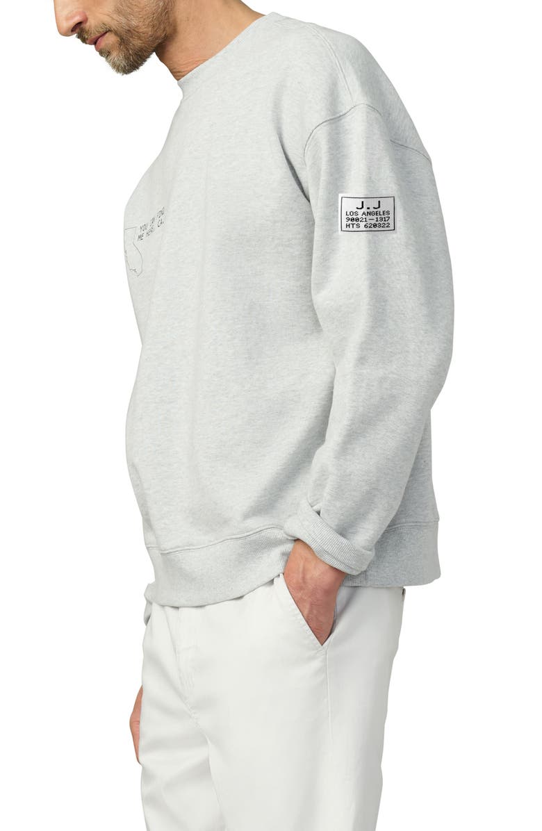 Joe's Relaxed Crewneck Graphic Sweatshirt, Alternate, color, Light Heather Grey