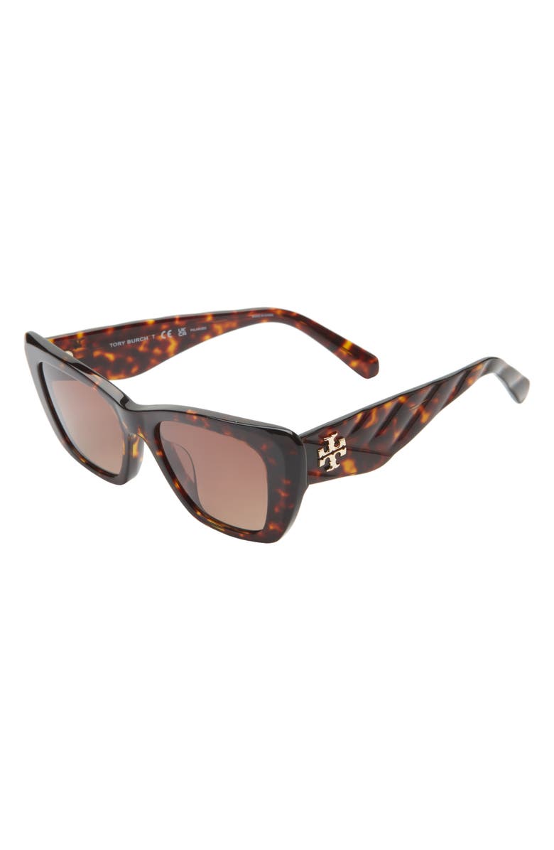 Tory Burch 52mm Polarized Cat Eye Sunglasses, Alternate, color,