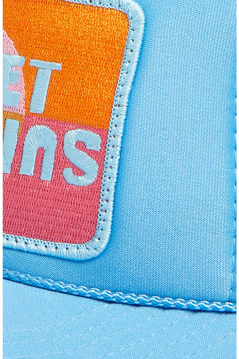 Sunset Sunrise Trucker Hat, Alternate, color, BLUE