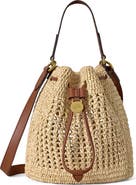Mulberry Small Crochet Raffia Bucket Bag