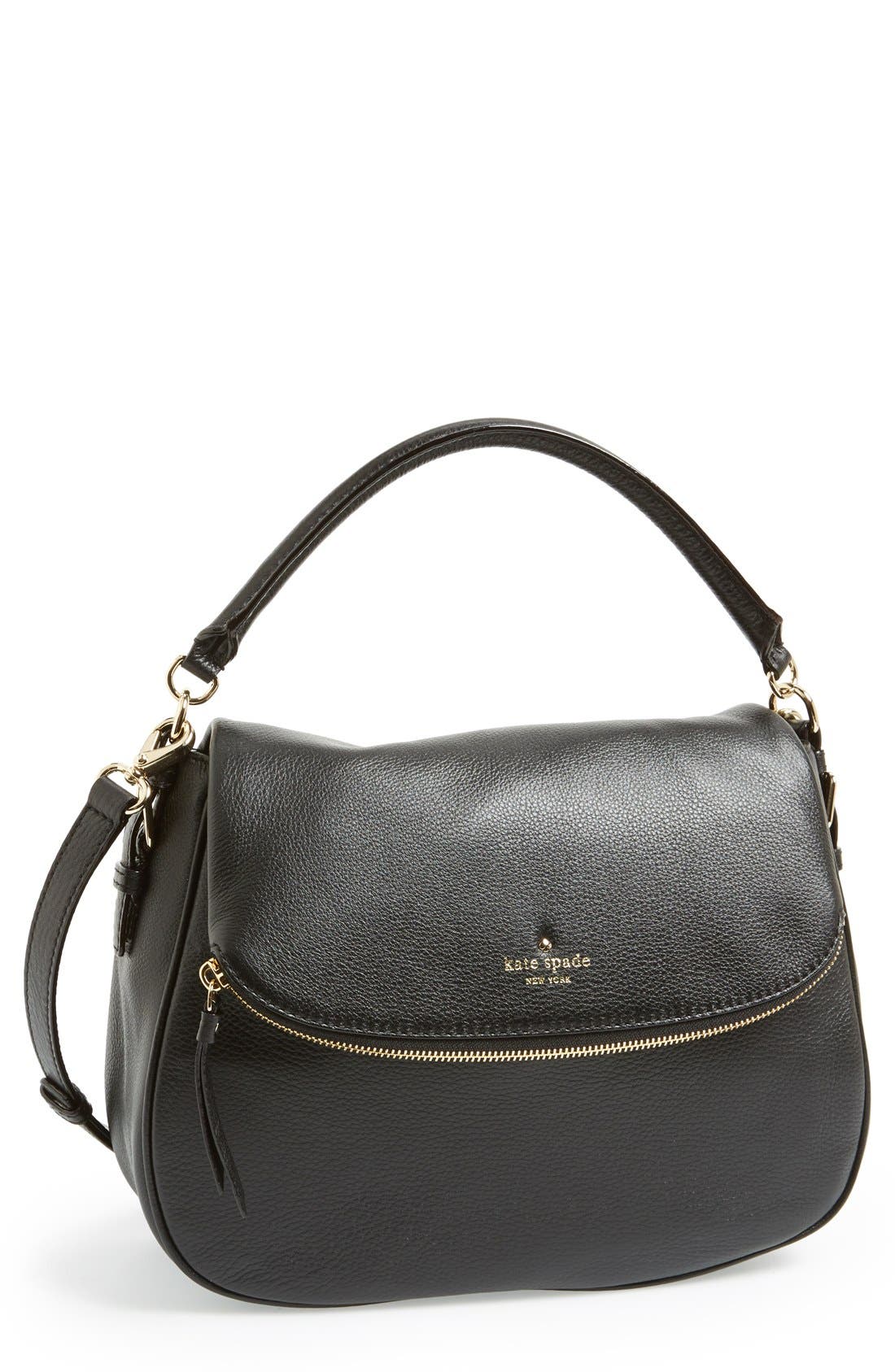 'cobble hill - devin' satchel, Main, color, BLACK