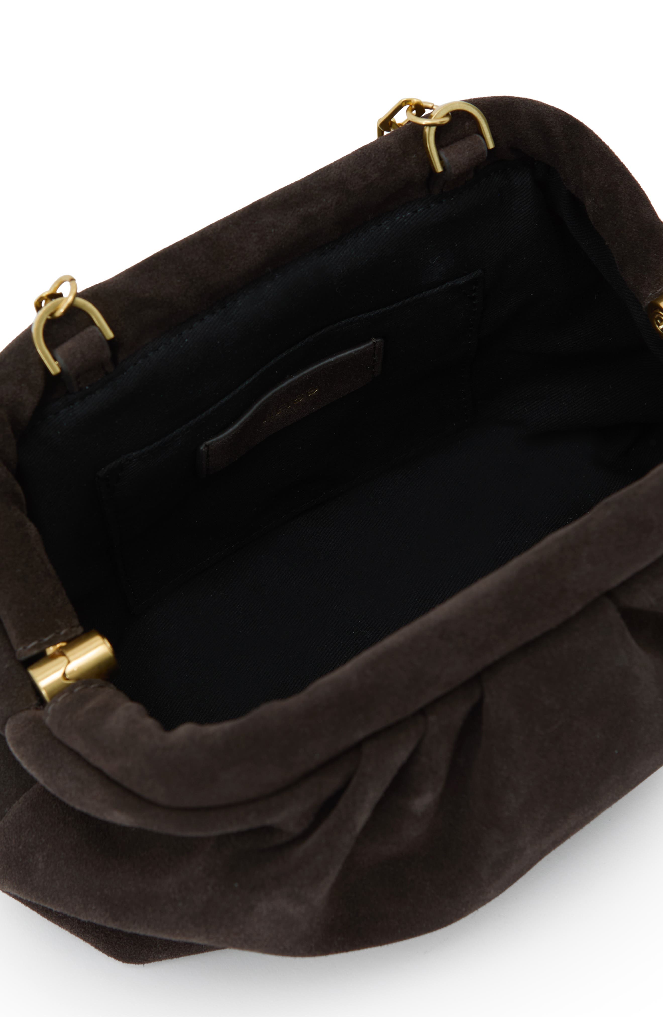Reiss Mia Suede Frame Clutch, Alternate, color, 