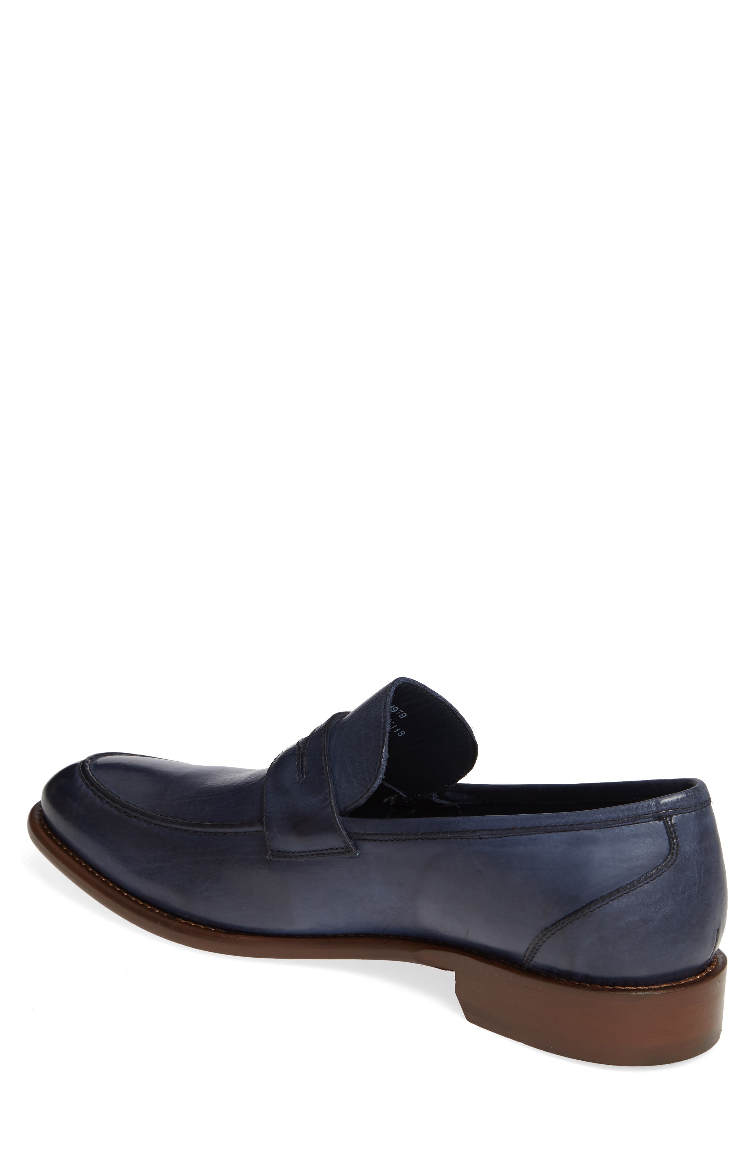 J&M 1850 Bryson Penny Loafer, Alternate, color, DENIM LEATHER