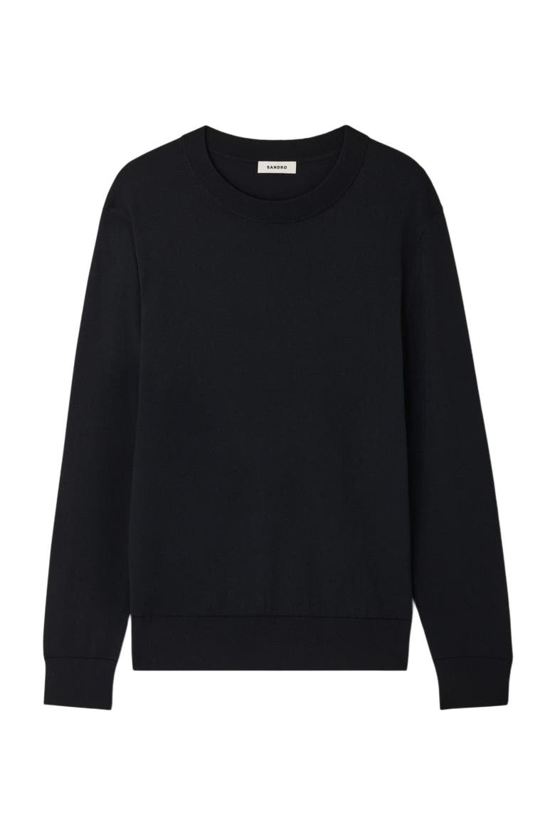 Fine knit sweater, Alternate, color, Black