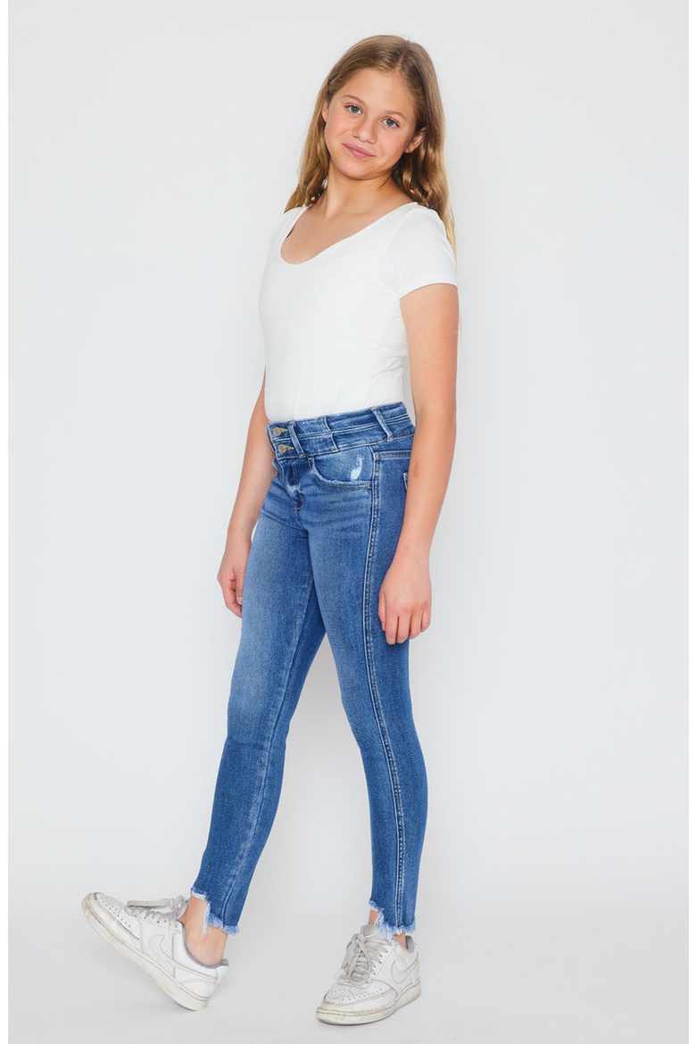 Bunnie High Rise Ankle Skinny Jeans, Alternate, color, Medium Wash