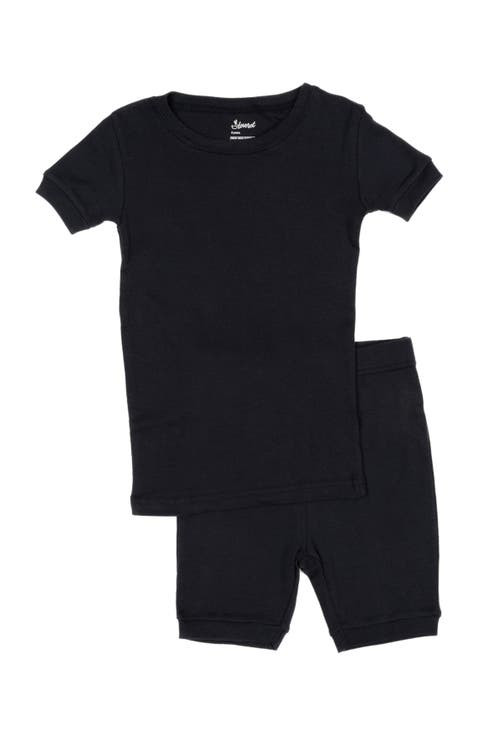 Kids Short Sleeve Cotton Solid Matching Family Pajamas (Toddler, Little Kid & Big Kid)