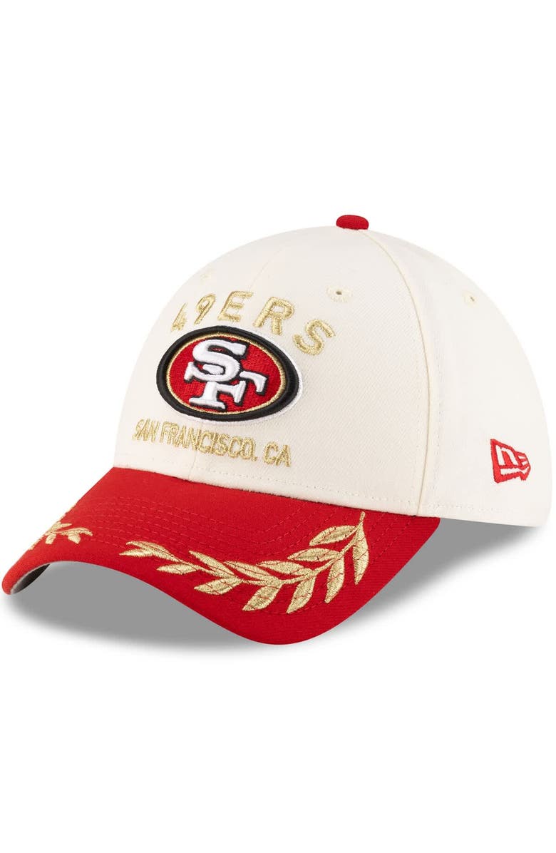 New Era Men's New Era Cream/Scarlet San Francisco 49ers 2025 NFL Draft 39THIRTY Flex Hat, Main, color, Cream