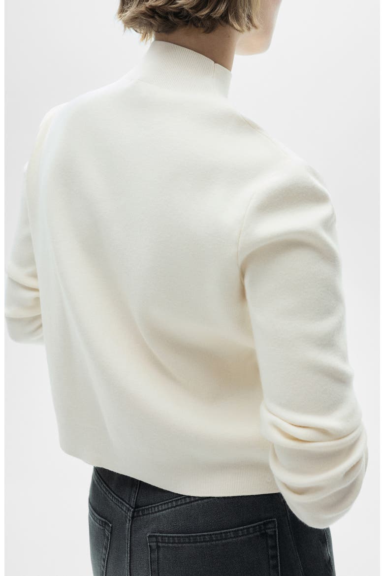 Mock Neck Sweater, Alternate, color, LIGHT BEIGE
