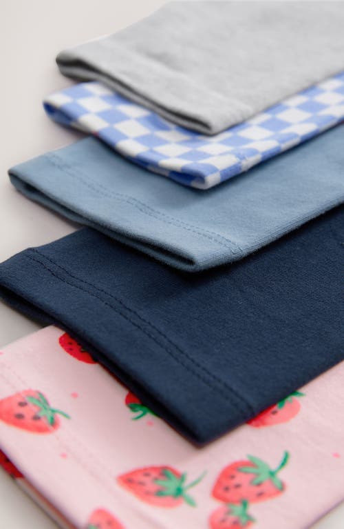 Next Kids' 5-pack Assorted Leggings In Blue