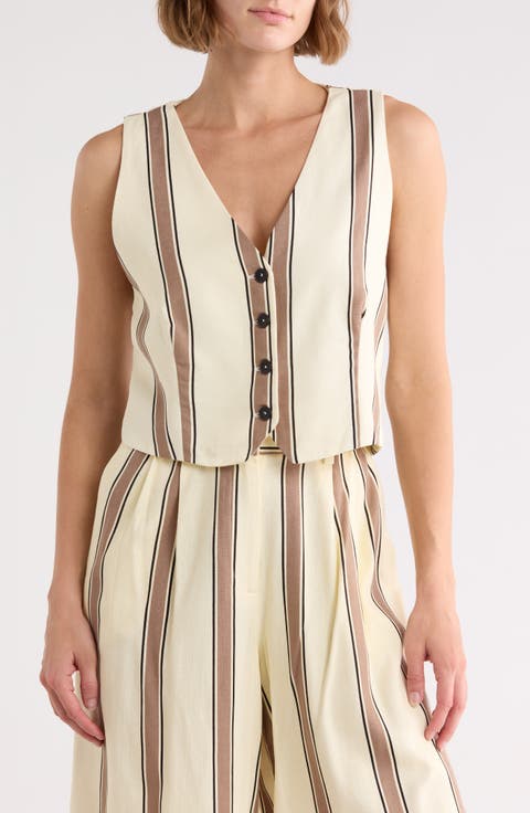 V-Neck Stripe Vest
