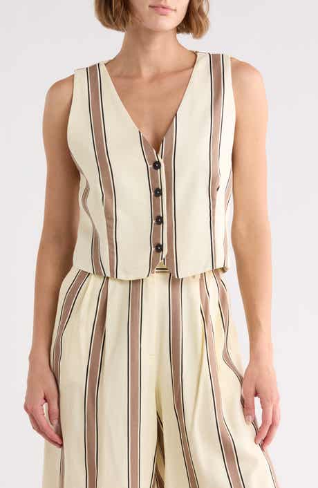 DRESS TO V-Neck Stripe Vest
