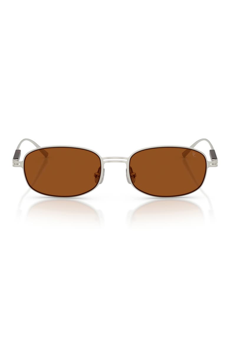 51mm Oval Sunglasses, Main, color, MATTE SILVER