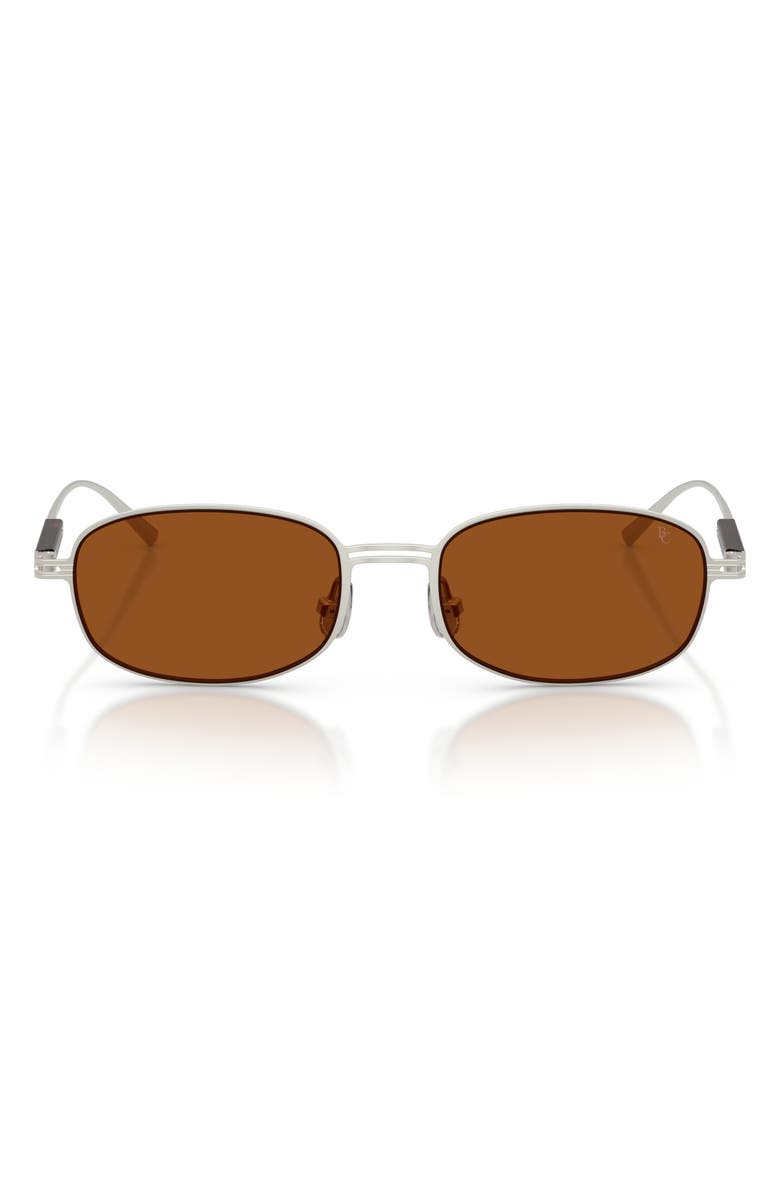 Brunello Cucinelli 51mm Oval Sunglasses, Main, color, Matte Silver