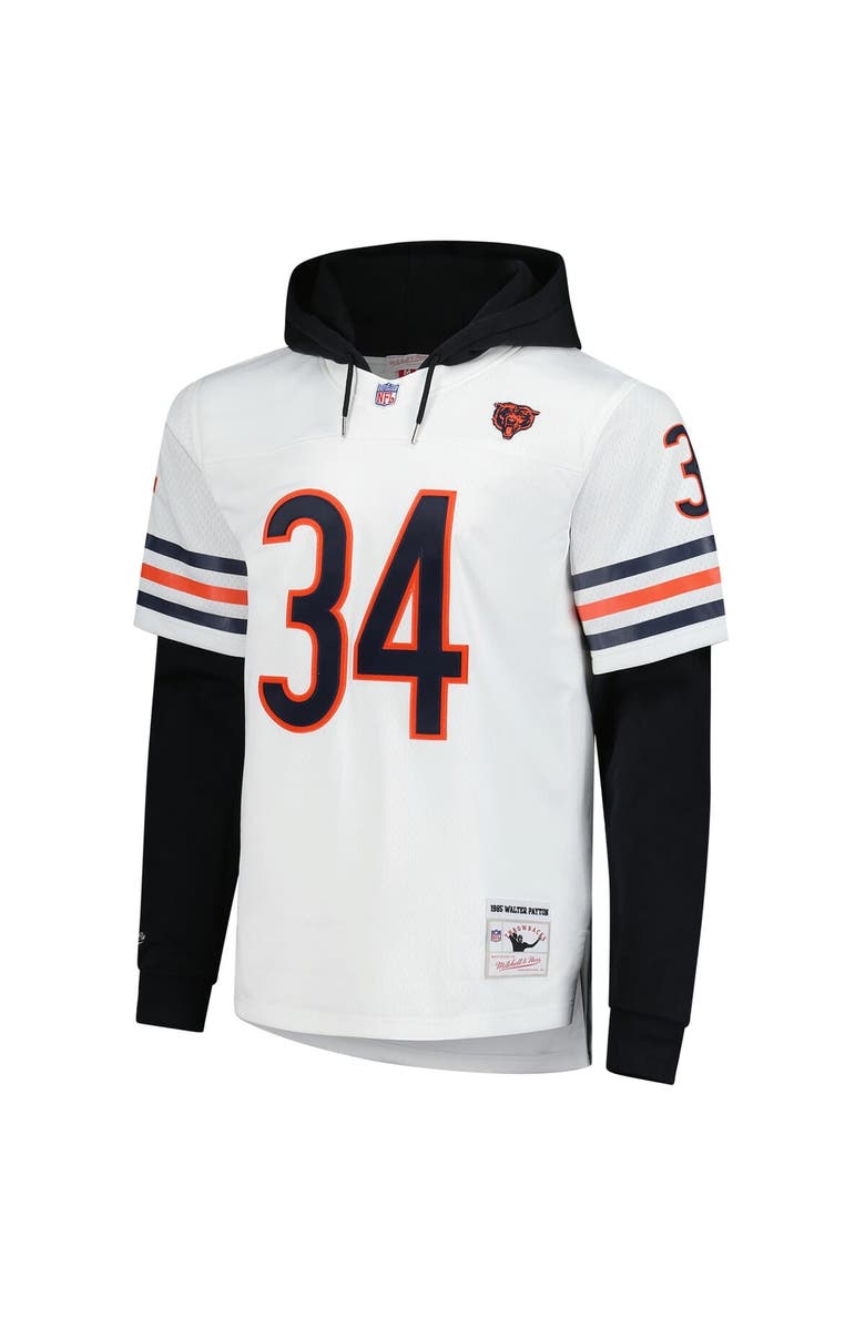 Mitchell & Ness Men's Mitchell & Ness Walter Payton White Chicago Bears Player Name & Number Hoodie Legacy Jersey, Alternate, color, 