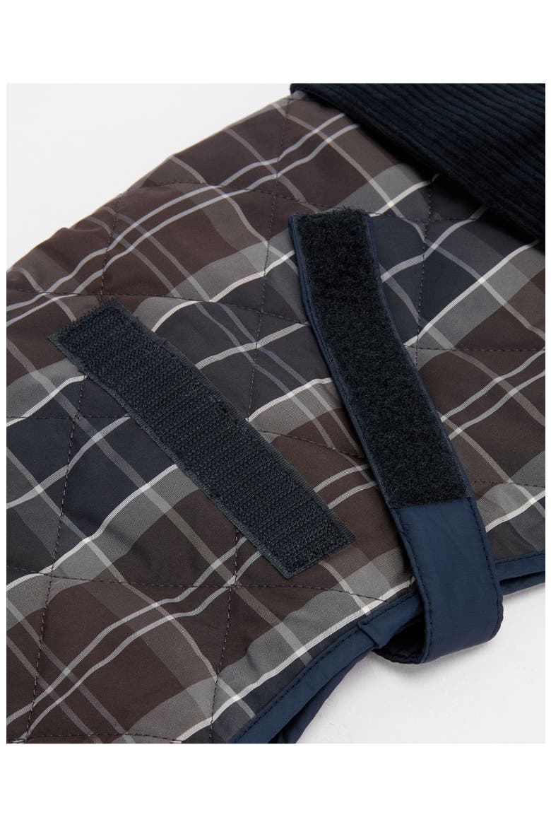 Quilted Tartan Dog Coat, Alternate, color, MIDNIGHT OAK