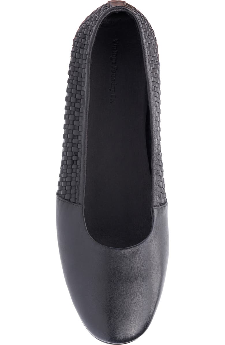 VINTAGE FOUNDRY Wilma Woven Ballet Flat, Alternate, color, Black