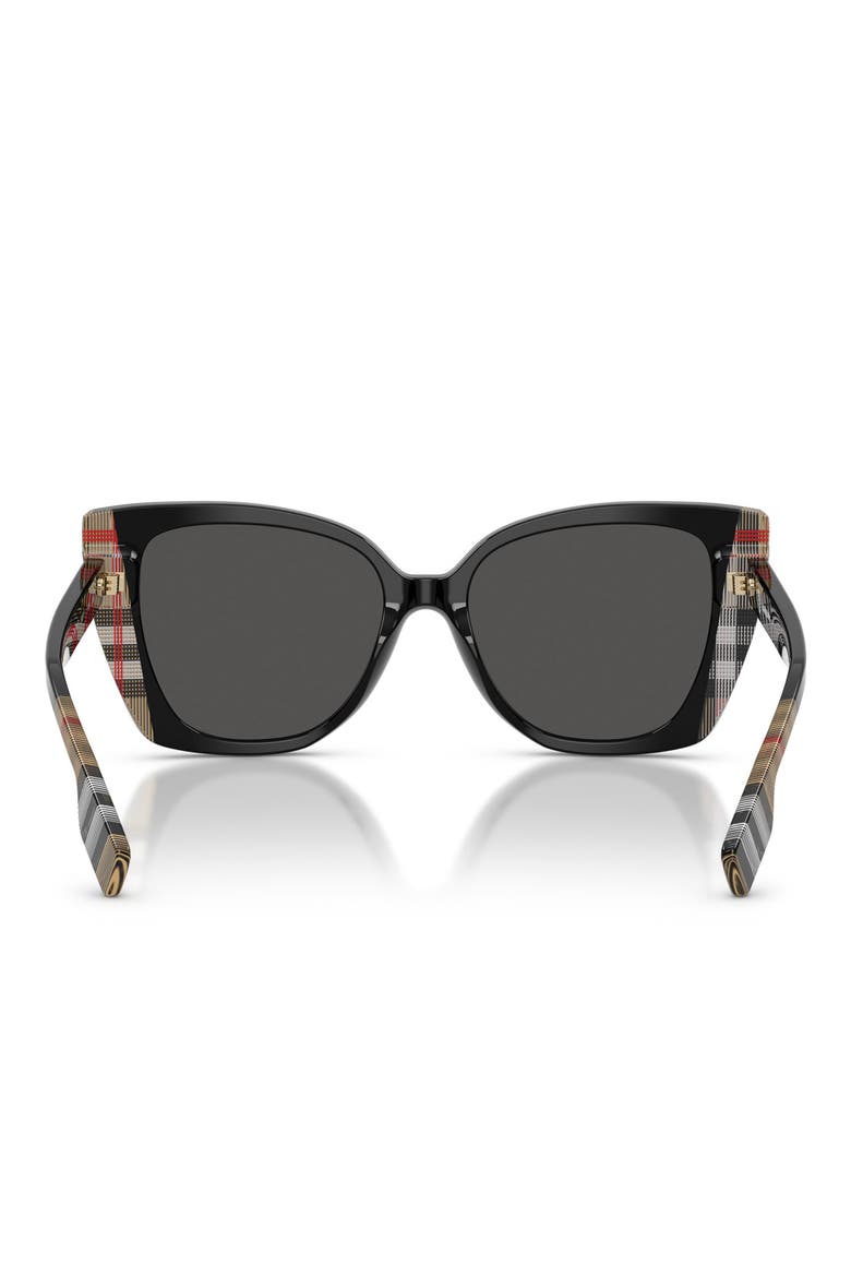 54mm Cat Eye Sunglasses, Alternate, color, BLACK/ VINTAGE CHECK/ GREY