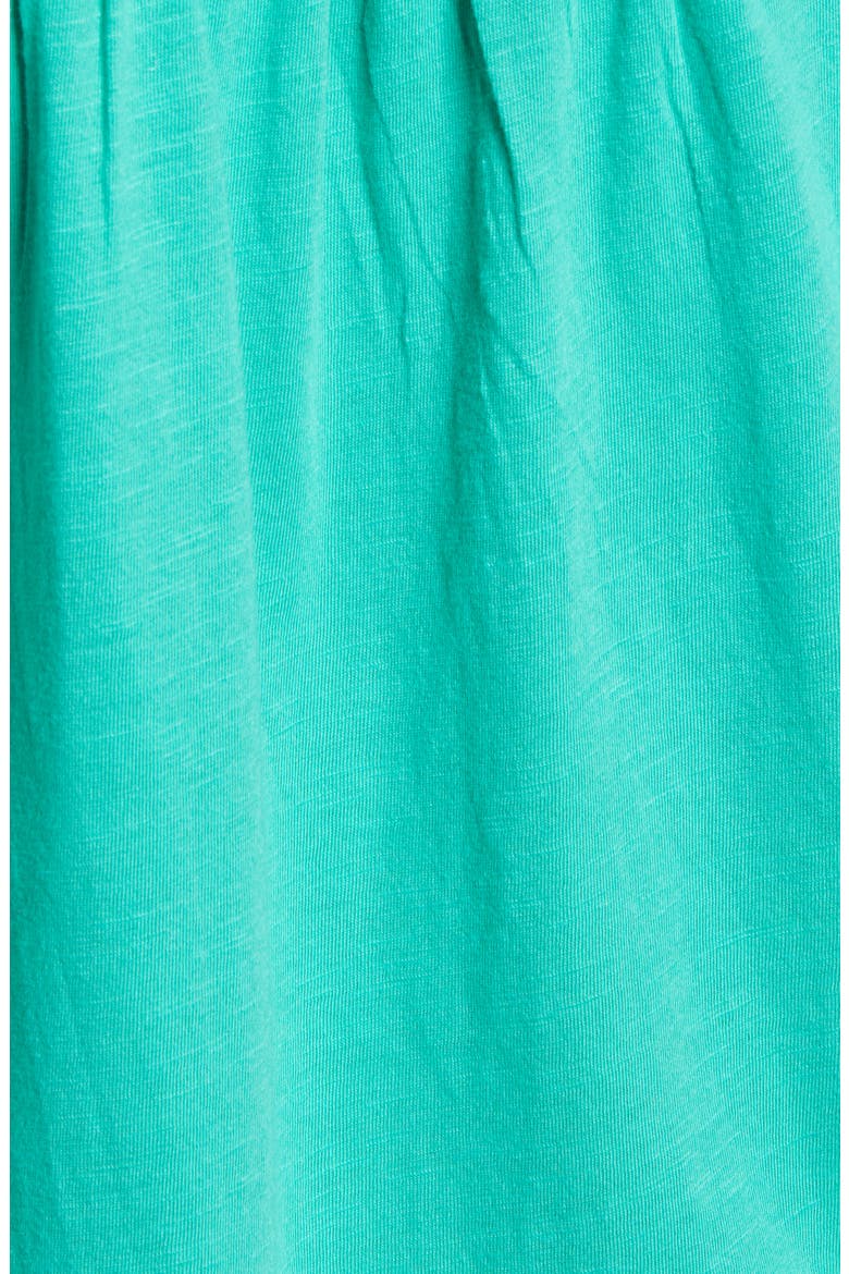 Gathered V-Neck T-Shirt, Alternate, color, GREEN MARINE