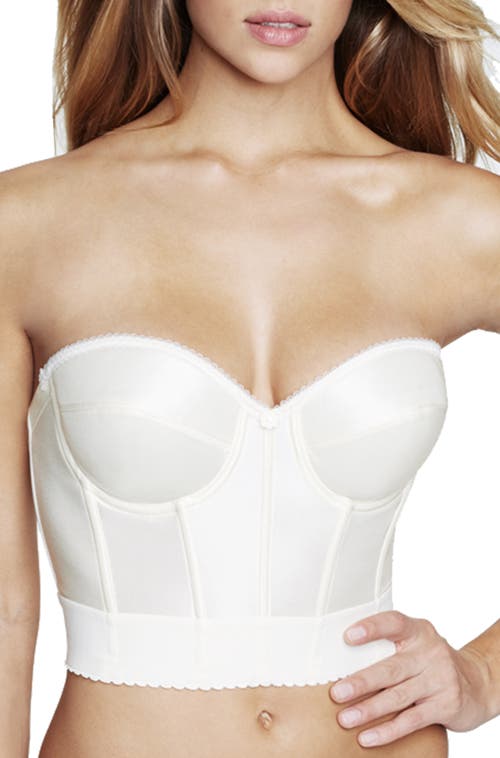 Dominique Intimates Noemi Backless Strapless Longline Bustier Bridal Bra In White