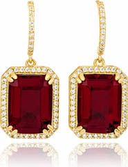 SUZY LEVIAN Halo Drop Earrings