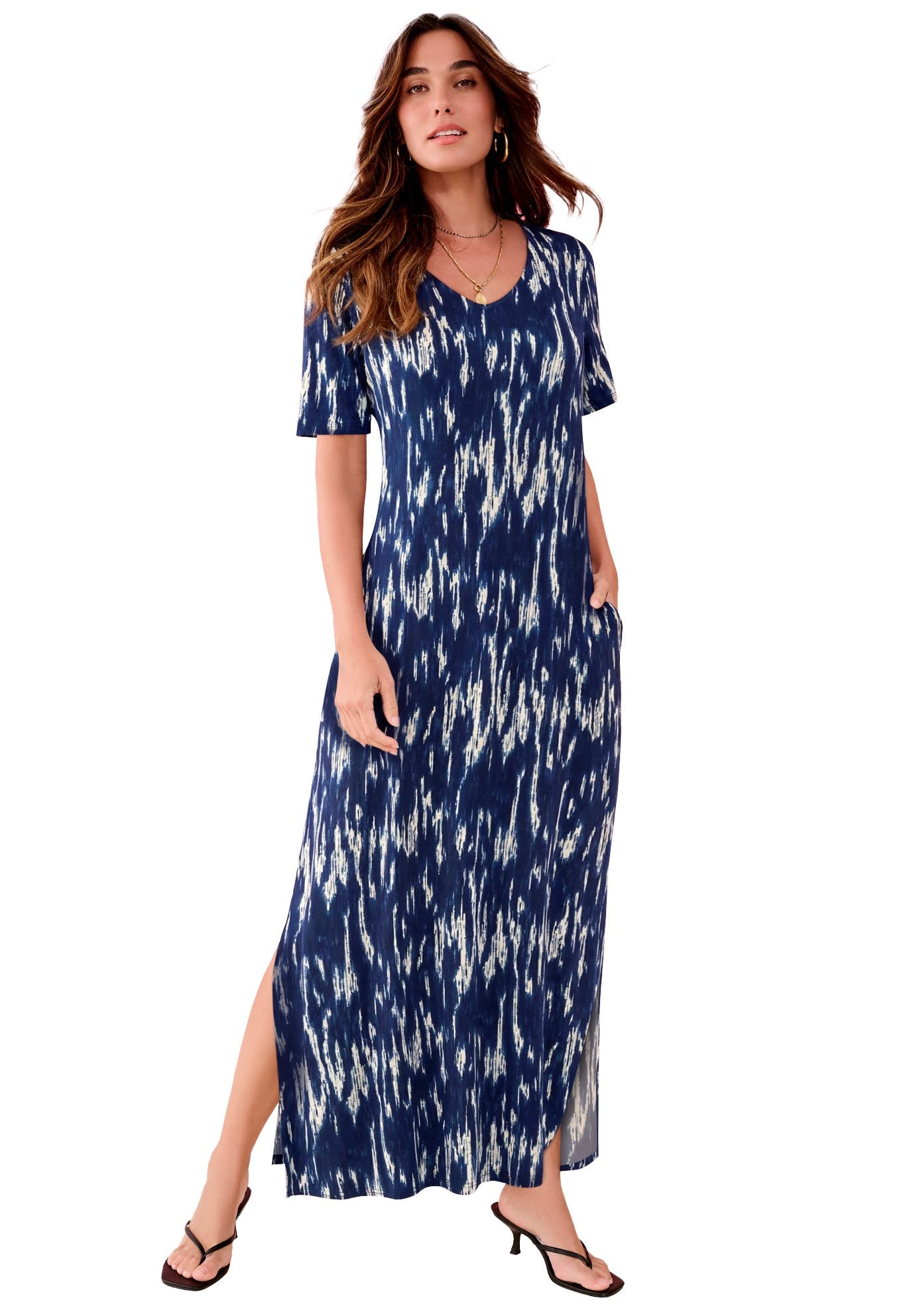 EVENING BLUE TEXTURED IKAT