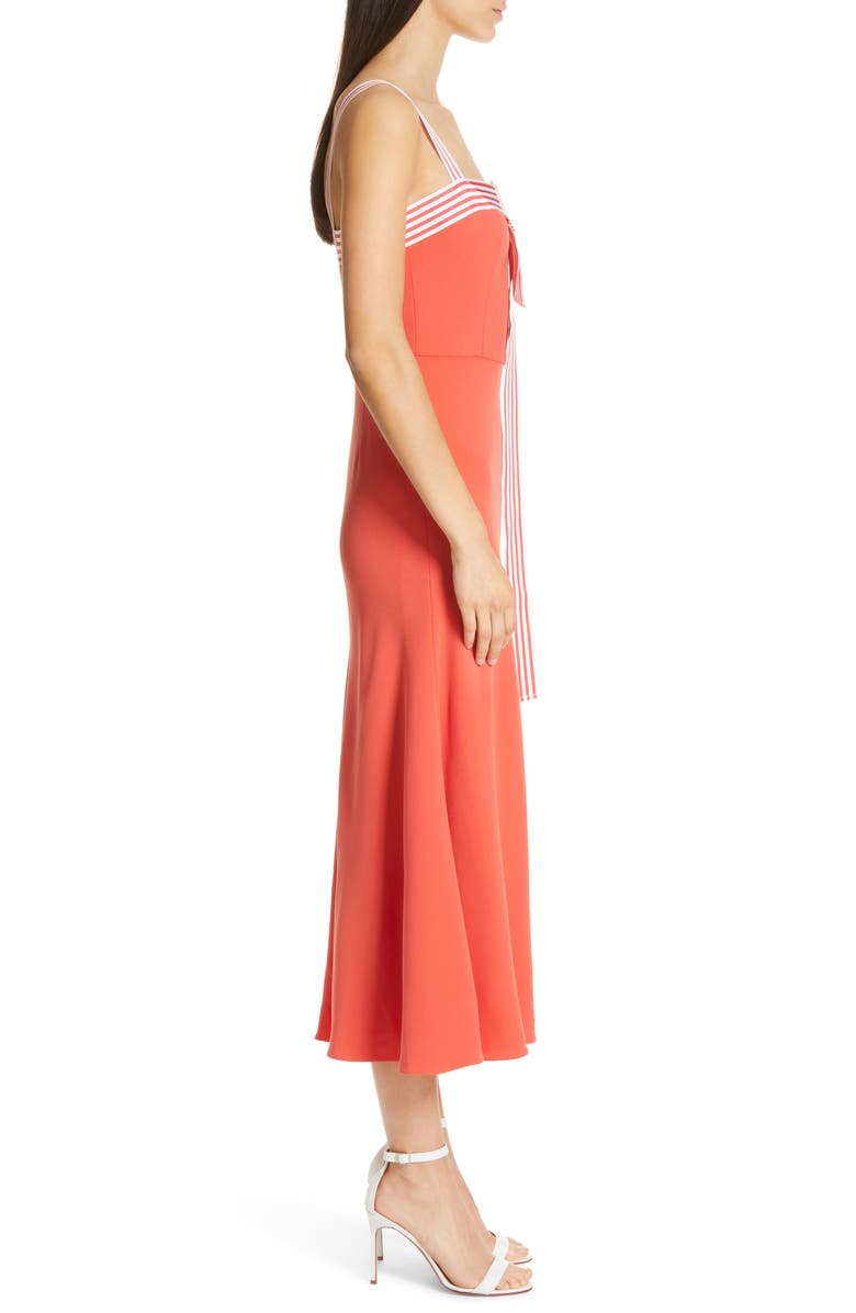 Lela Rose Tie Front Dress, Alternate, color, 