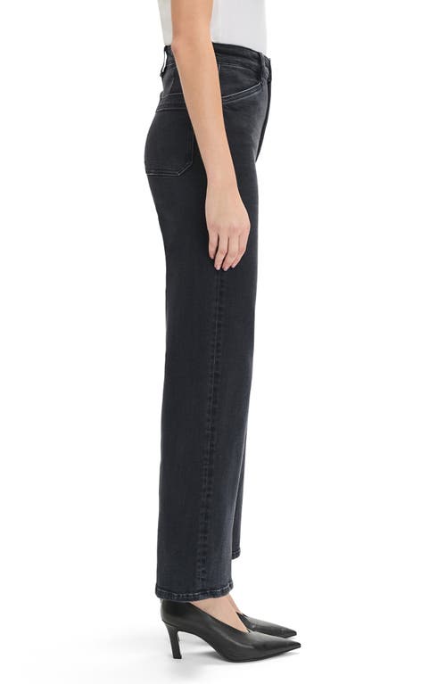 Favorite Daughter The Jordie Super High Waist Wide Leg Jeans In Black