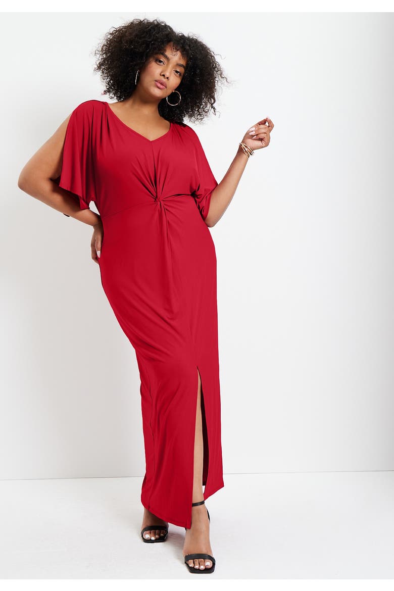 Twist Front Dress, Alternate, color, BLACK