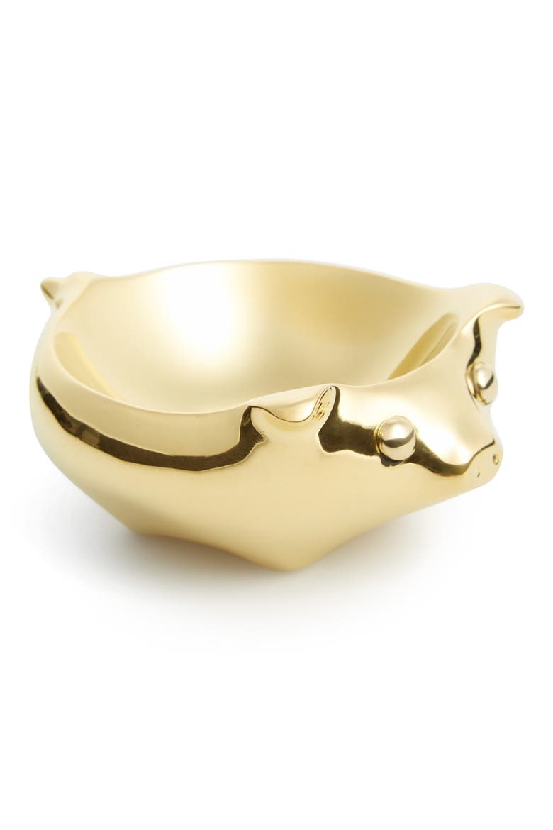 'Pig' Trinket Bowl, Main, color, GOLD