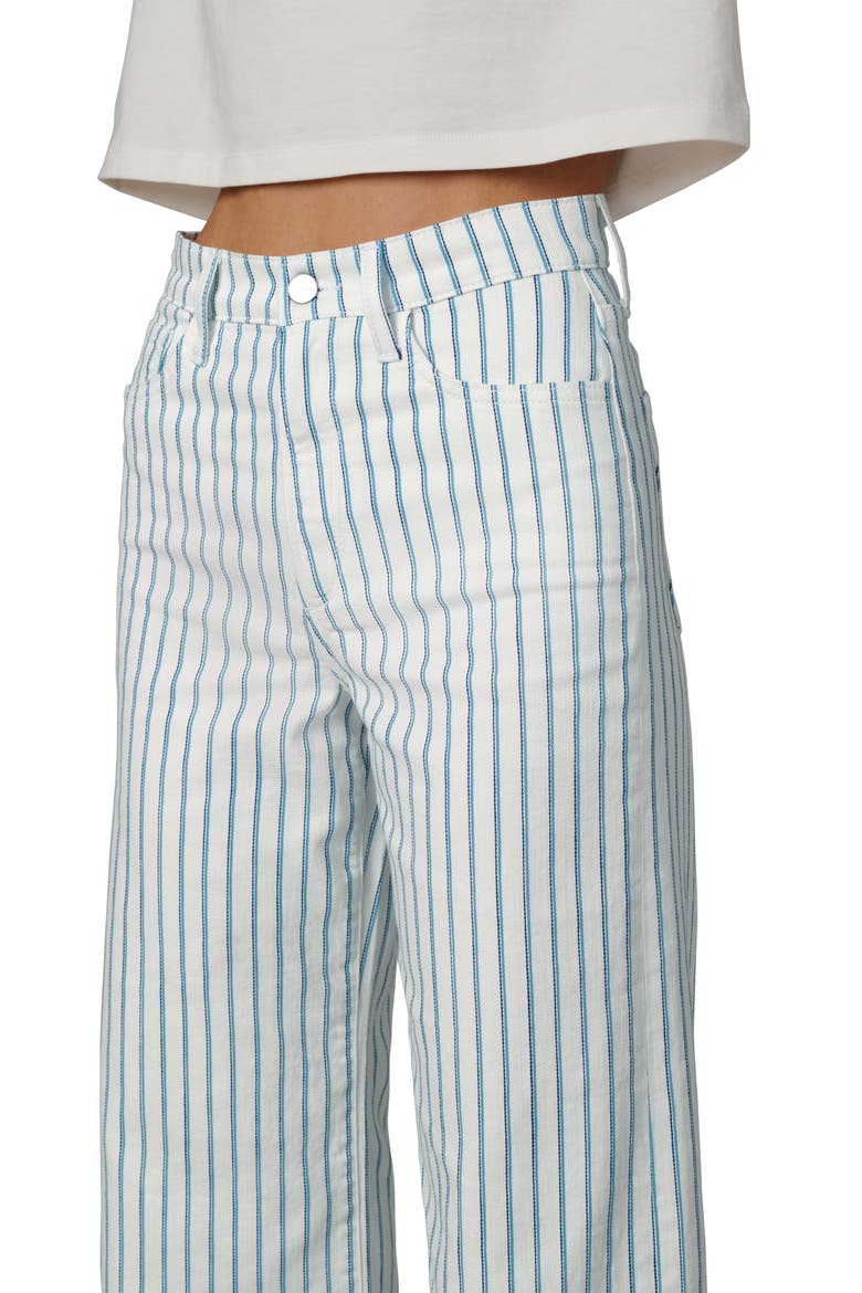 The Mia High Waist Ankle Wide Leg Jeans, Alternate, color, BLUE MULTI STRIPE