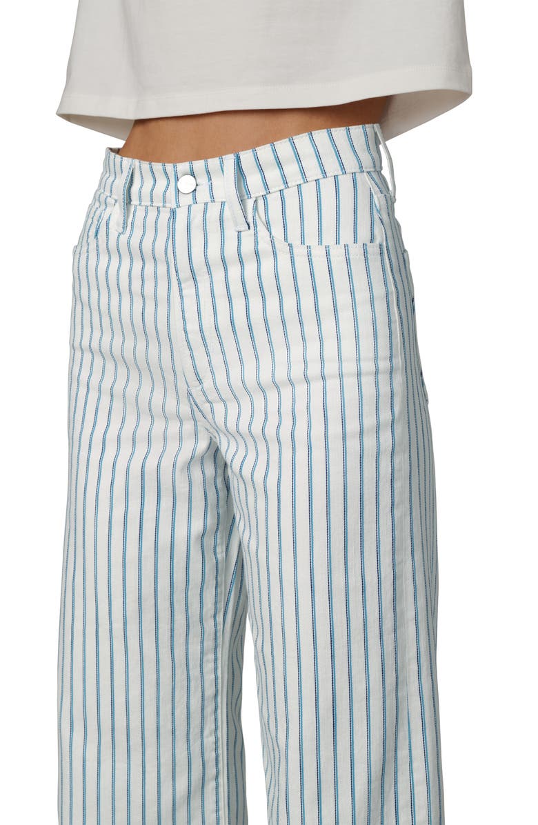 Joe's The Mia High Waist Ankle Wide Leg Jeans, Alternate, color, Blue Multi Stripe