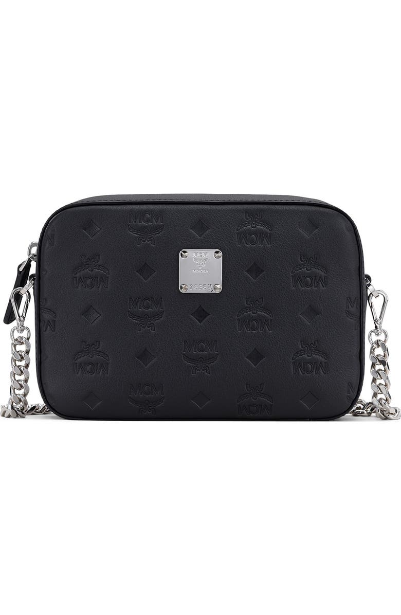 MCM Klara Monogram Embossed Leather Camera Bag, Main, color,